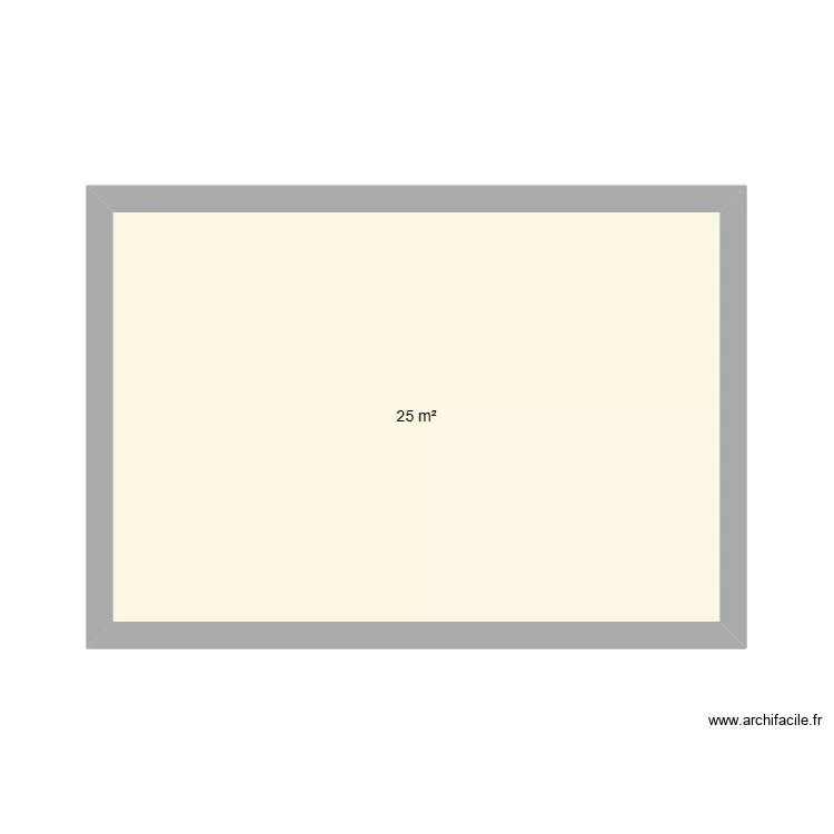 Chambre double. Plan de 1  et 25 m²