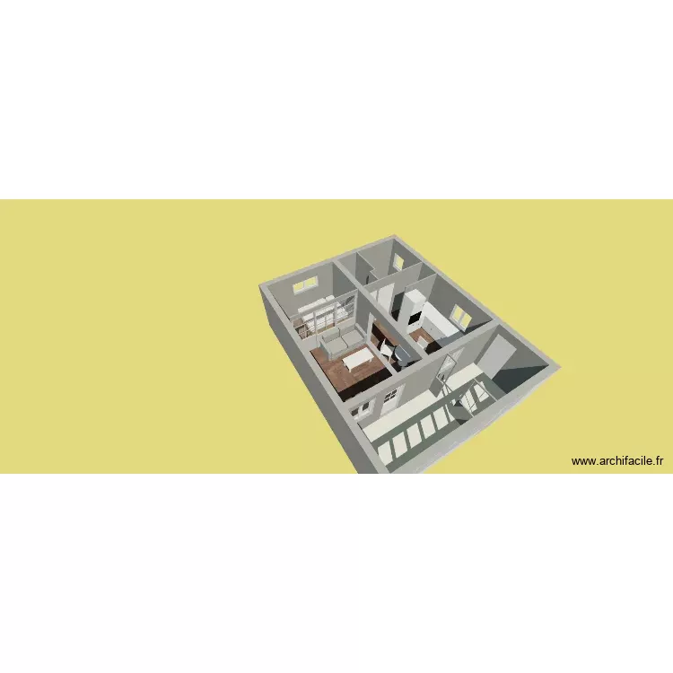 maison moune mesure exact. Plan de 5 Pièces et 47 m² maison moune mesure exact. Plan de 5 Pièces et 47 m²