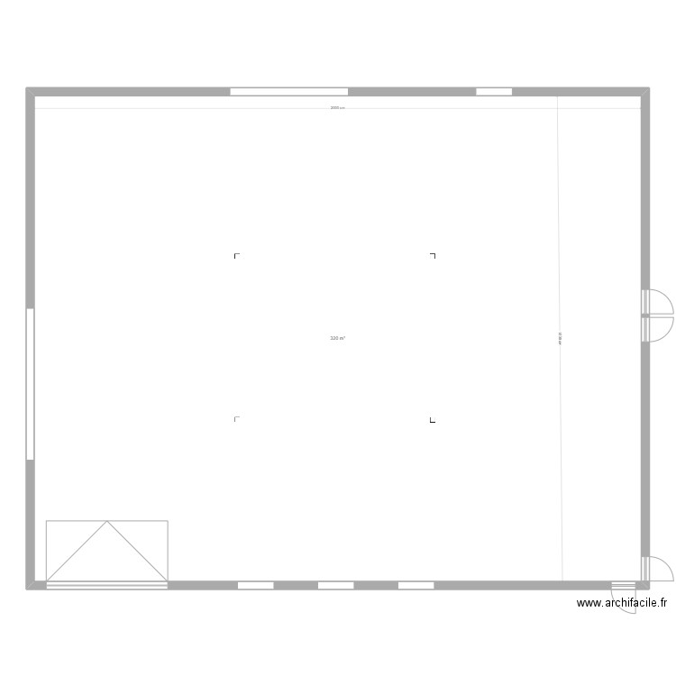 Studer2. Plan de 1 pièce et 320 m2