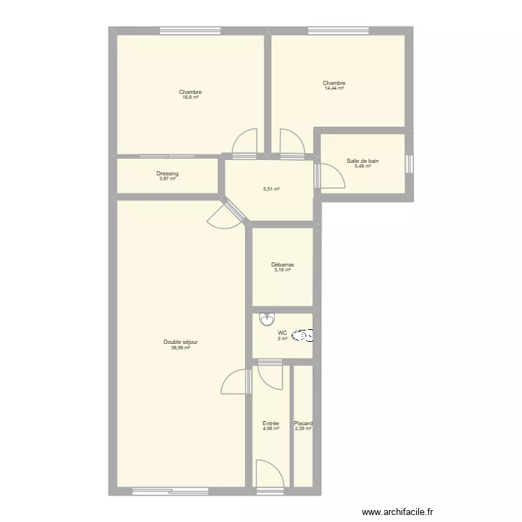 Guyaux. Plan de 10 Pièces et 103 m² Guyaux. Plan de 10 Pièces et 103 m²