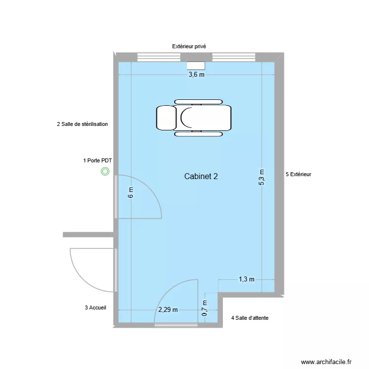 31255 Cabinet 2. Plan de 1 et 21 m² 31255 Cabinet 2. Plan de 1 et 21 m²