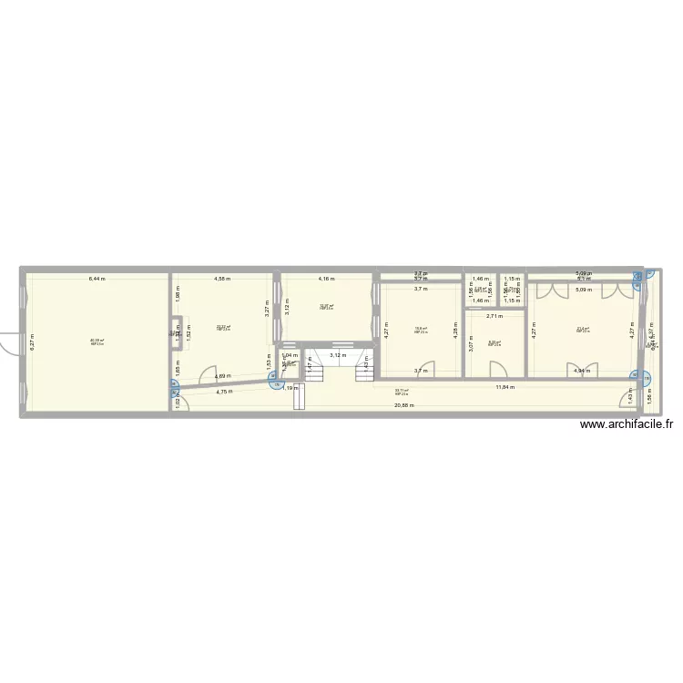 Immeuble 2 R+1. Plan de 14 et 168 m² Immeuble 2 R+1. Plan de 14 et 168 m²