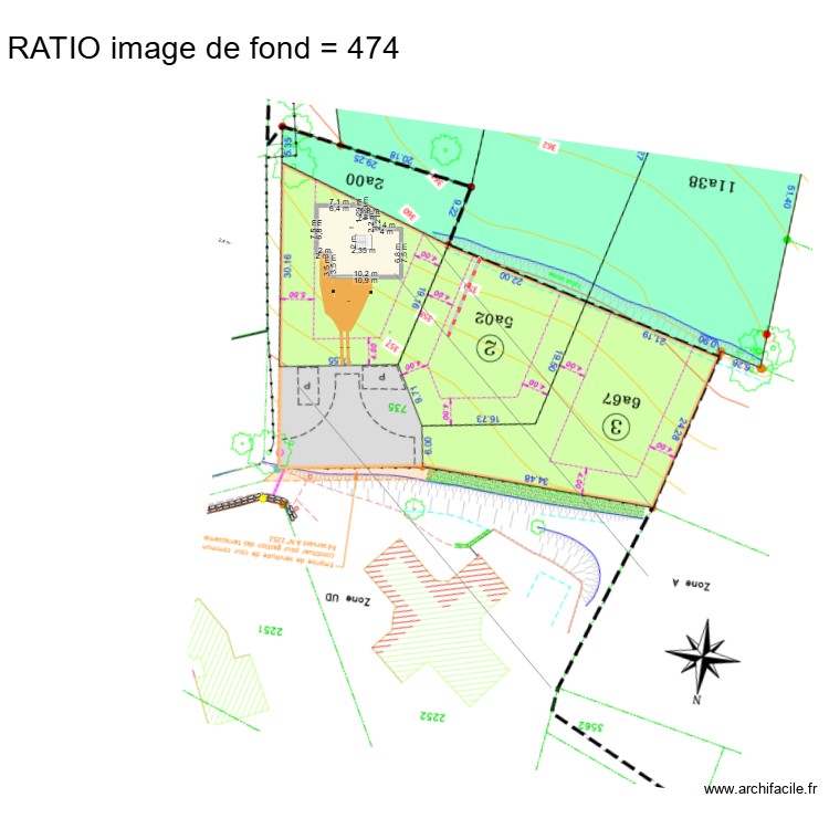 Viviers 19 plan de masse. Plan de 0 pièce et 0 m2