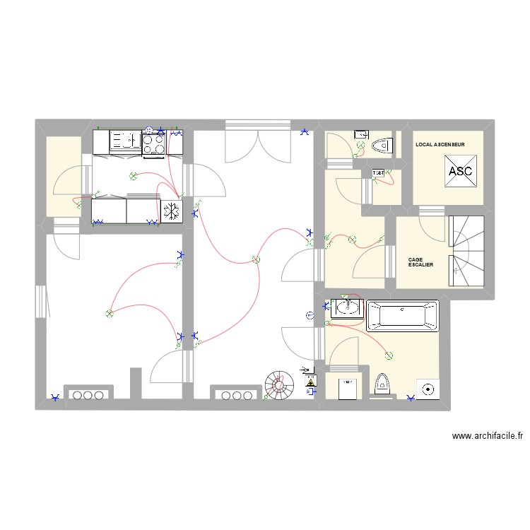 copro REPOS ECL. Plan de 7 pièces et 21 m2