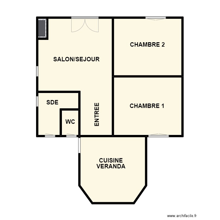 METAIS. Plan de 6 pièces et 72 m2