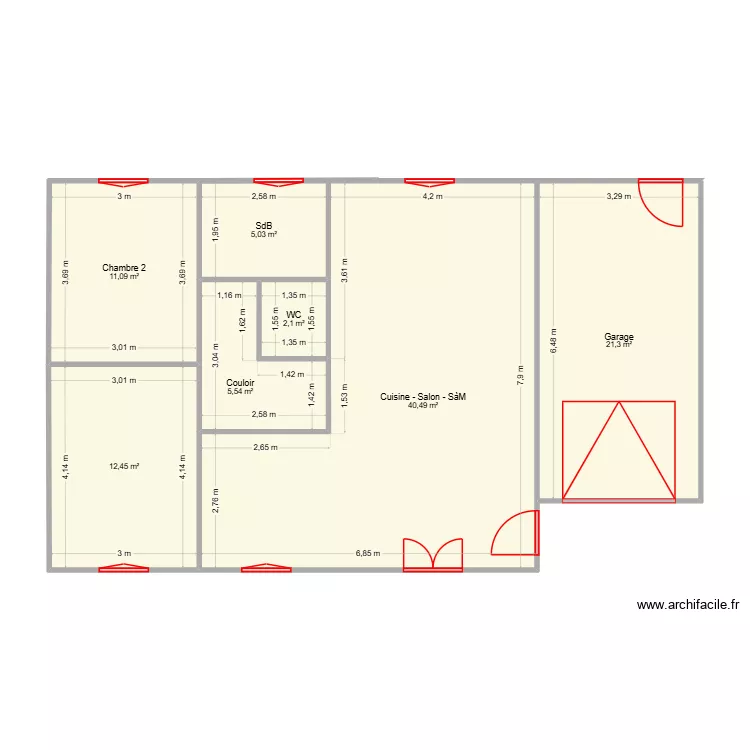 Plan Maison Clion 51+81. Plan de 7  et 98 m²
