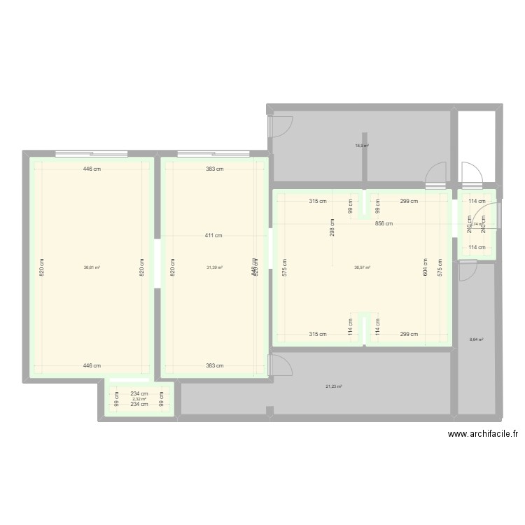 schema cotations dallage. Plan de 8 pièces et 159 m2