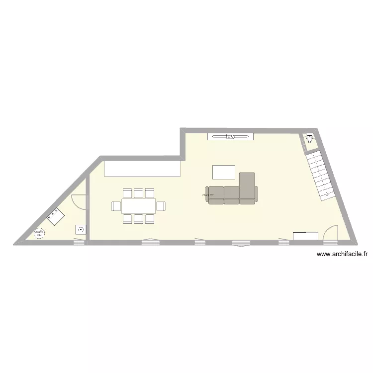 Maison rdc. Plan de 1 et 73 m² Maison rdc. Plan de 1 et 73 m²