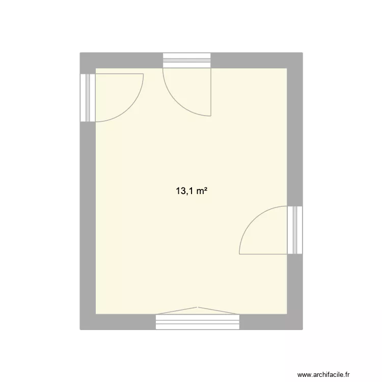 CUISINE. Plan de 1  et 13 m²