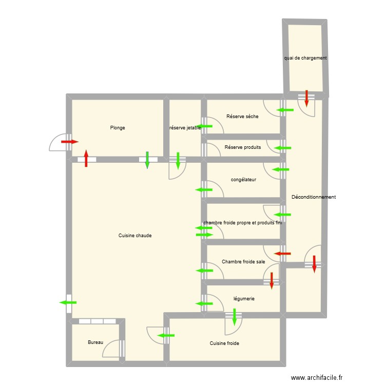 marche en avant. Plan de 13 pièces et 130 m2