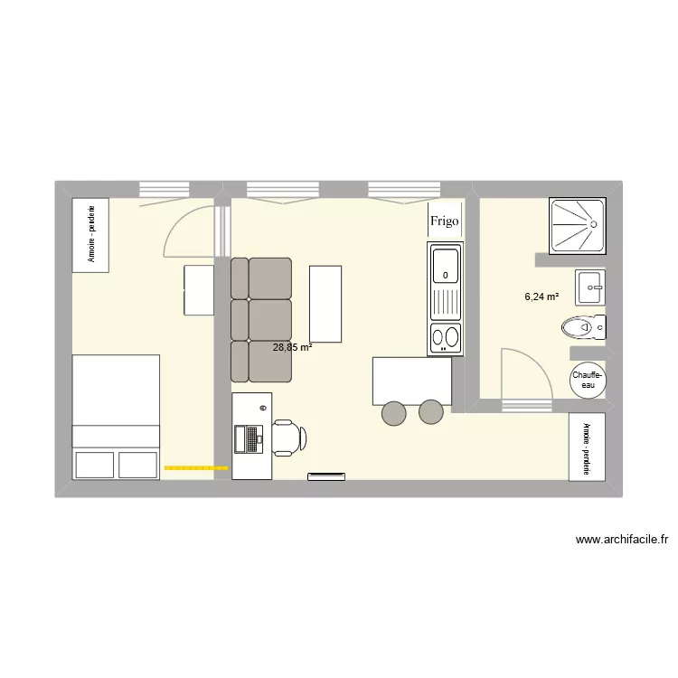 lOULOU. Plan de 2 et 35 m² lOULOU. Plan de 2 et 35 m²