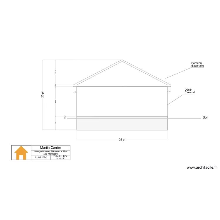 Garage arrière principale (191). Plan de Garage arrière principale (191). Plan de