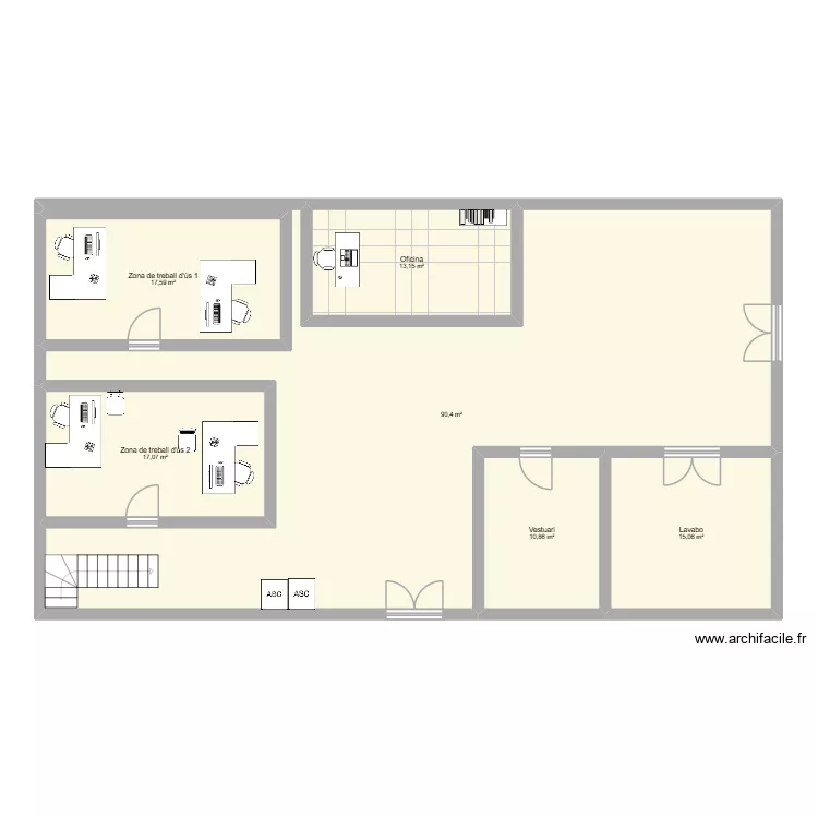 pla najlae. Plan de 6  et 164 m²