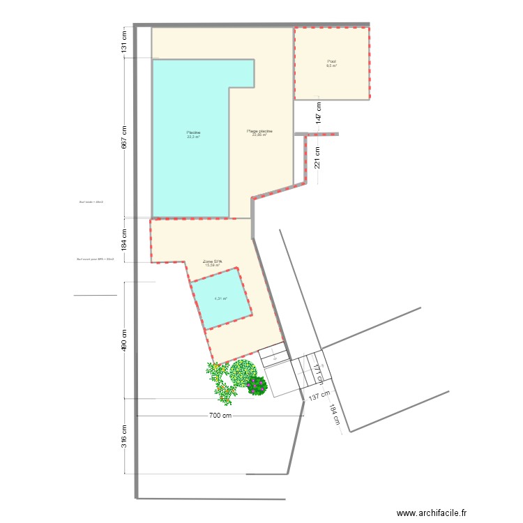 SPA 2 v2. Plan de 5 pièces et 97 m2
