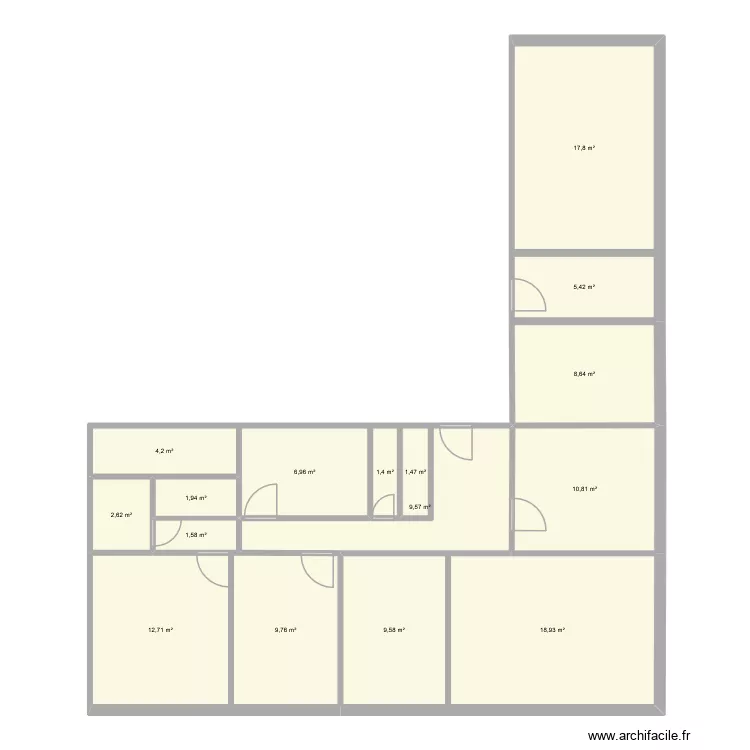 Apparetement coll&egrave;ge 2026. Plan de 16  et 123 m²