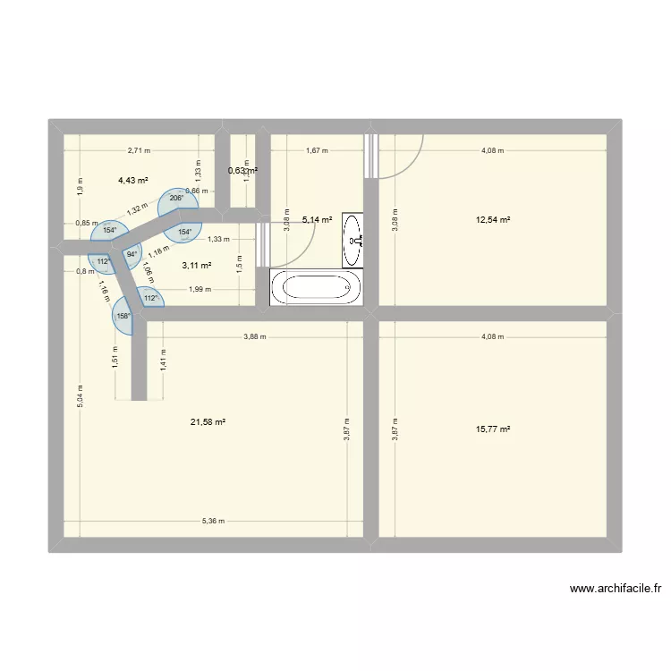 Appartement Neuilly. Plan de 7 et 63 m² Appartement Neuilly. Plan de 7 et 63 m²