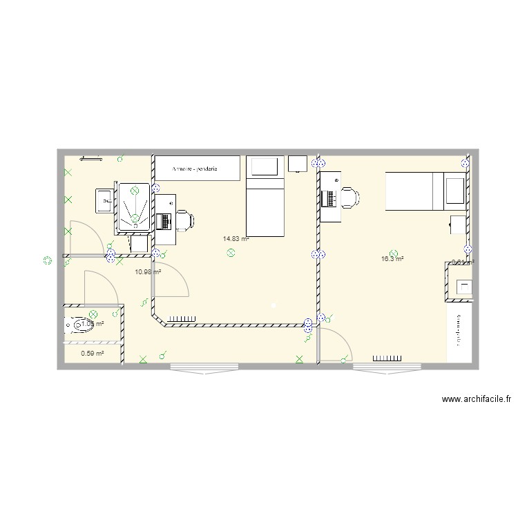 Etage. Plan de 0 pièce et 0 m2