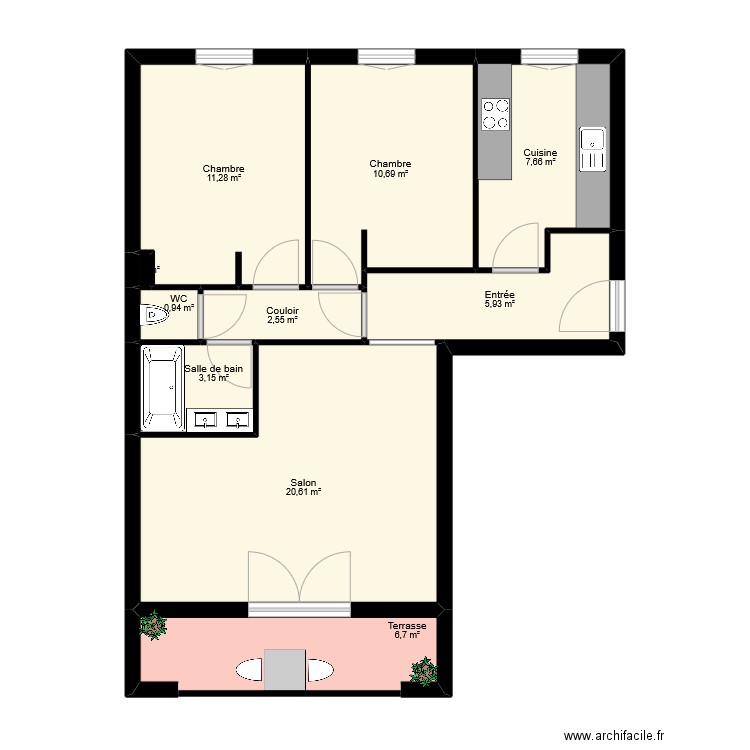 NOCERA. Plan de 10 pièces et 70 m2