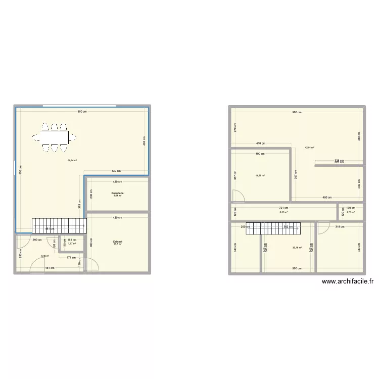 Simulation Rez maison. Plan de 