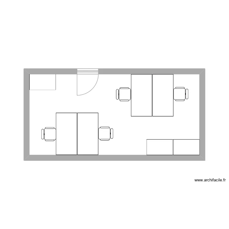 Zone de tri. Plan de 1  et 20 m²