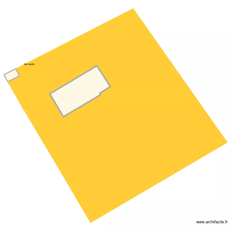 abri. Plan de 2  et 131 m²