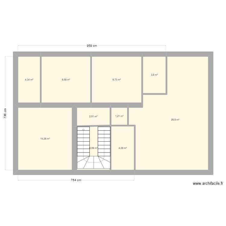 Lucot. Plan de 21 pièces et 206 m2