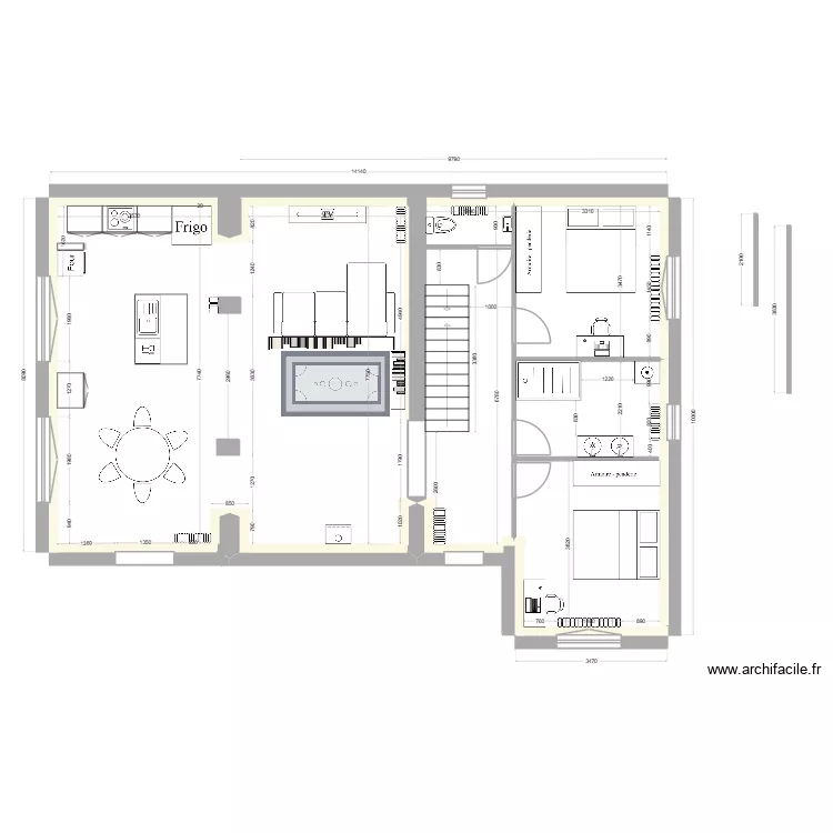Maison St Romain RDC new. Plan de 