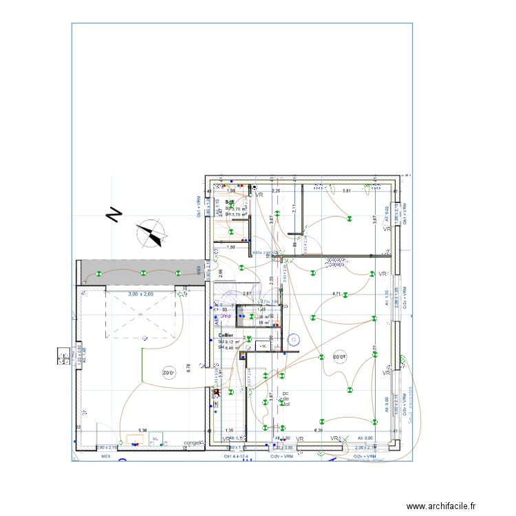 falhon. Plan de 0 pièce et 0 m2