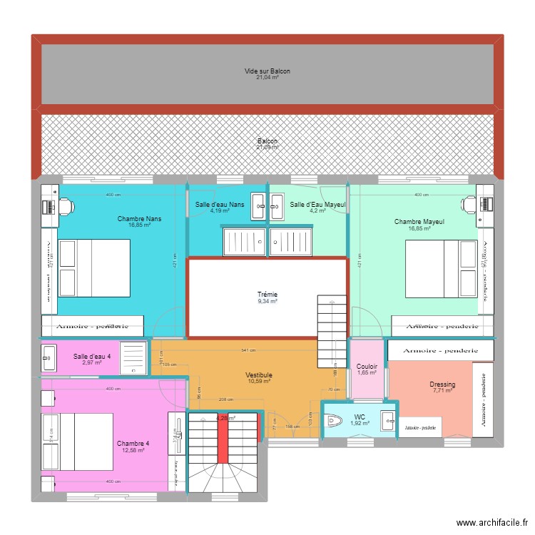 BOUTEAU RDC. Plan de 14 pièces et 135 m2