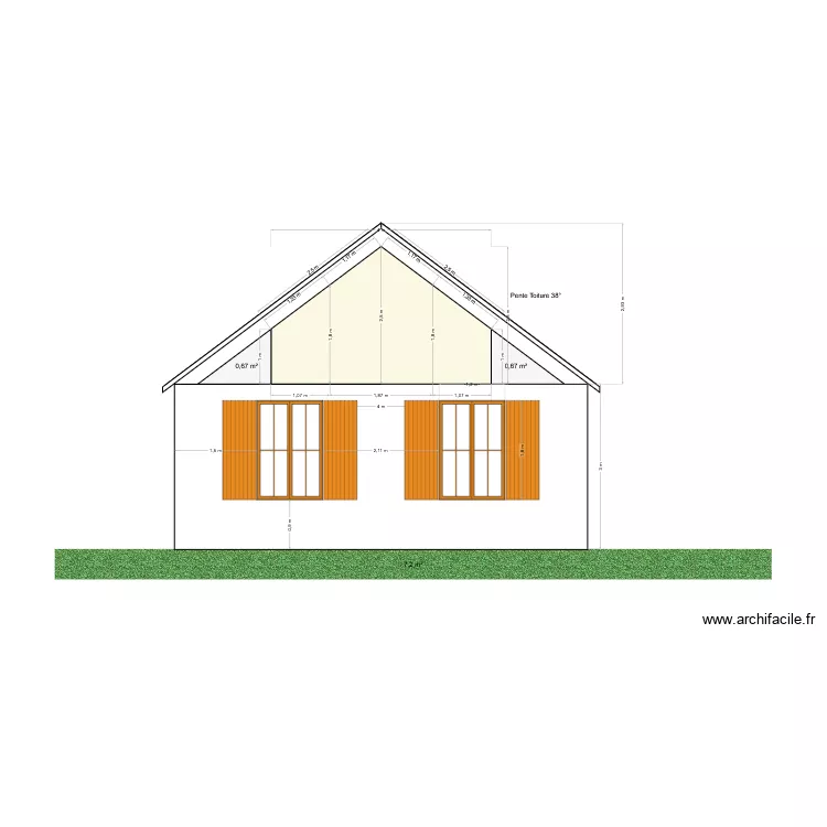 COUPE TOITURE. Plan de 