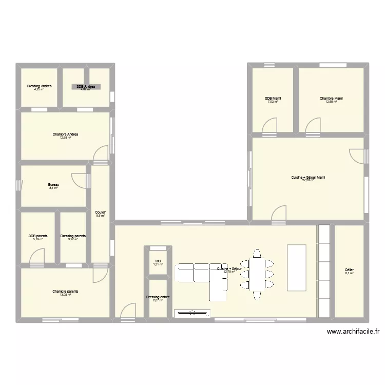 Casa daroni. Plan de 15  et 170 m²
