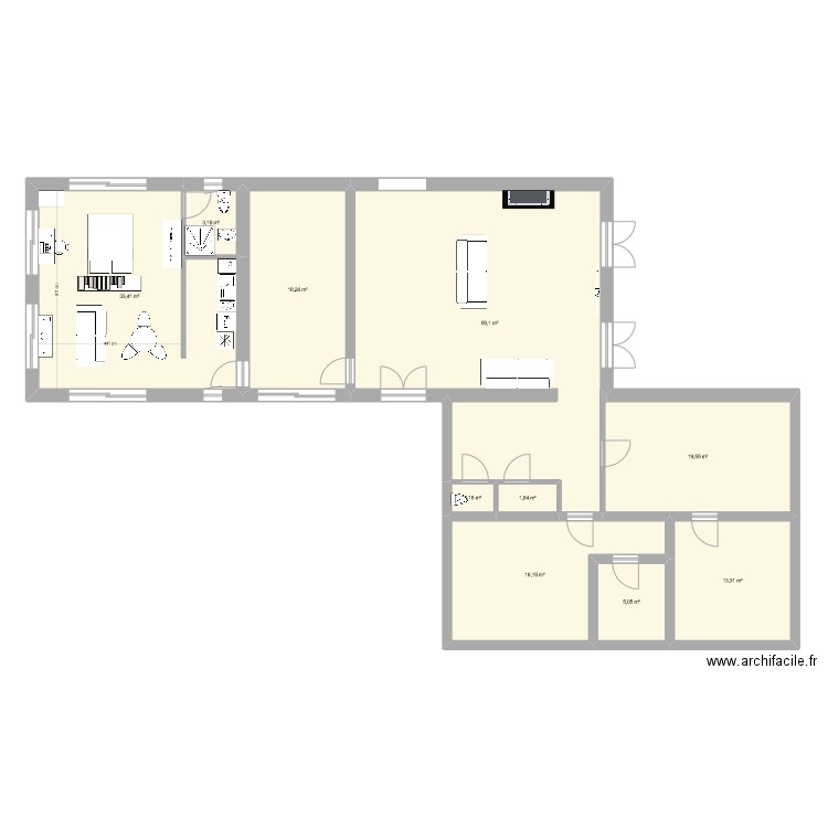 Marcy extension v3. Plan de 10 pièces et 173 m2