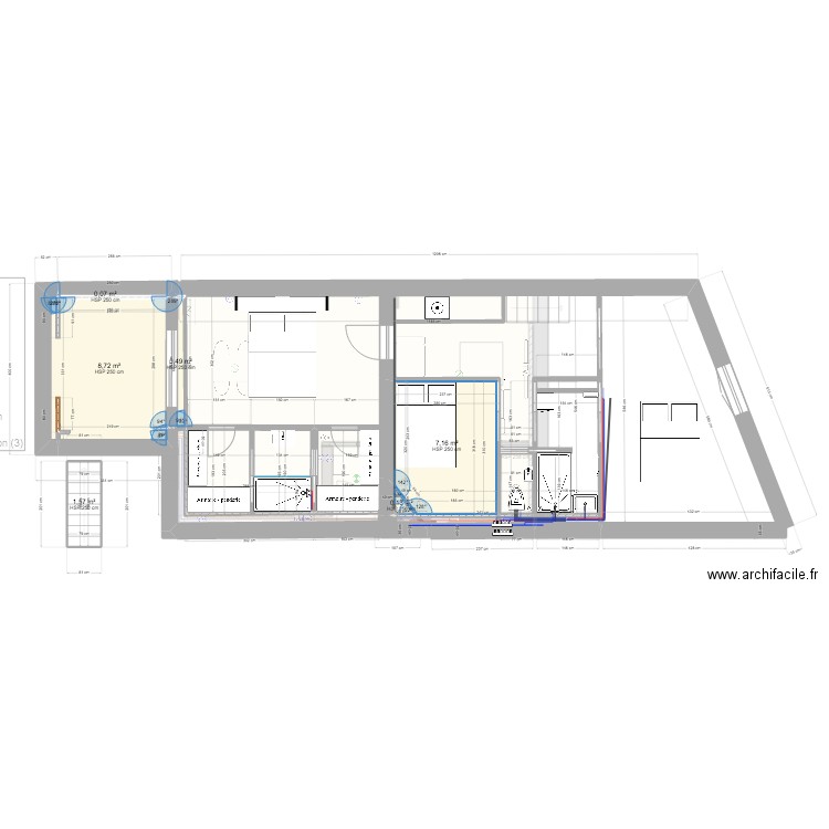 PLAN BLAISE BAS MALIK 11. Plan de 12 pièces et 80 m2