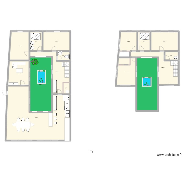 ile 2. Plan de 16 pièces et 320 m2