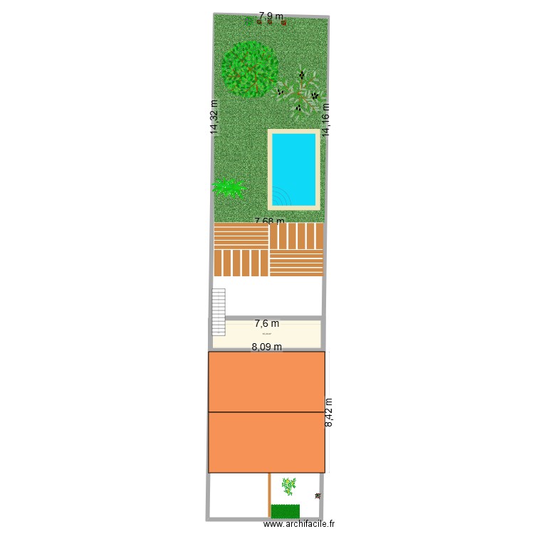 PLAN MASSE M LABBE. Plan de 1 pièce et 15 m2