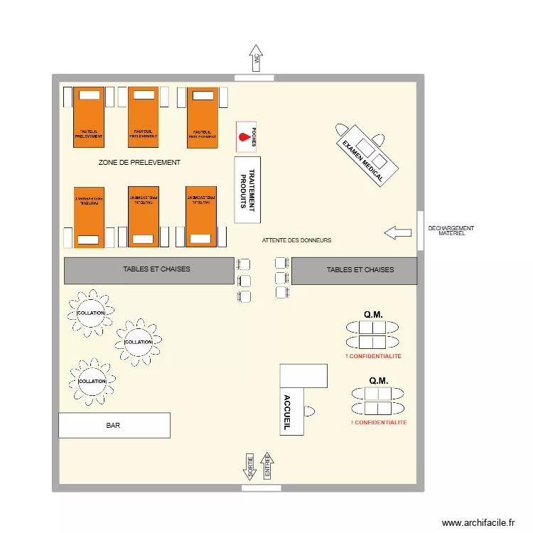 INSTITUT ST JOSEPH CHATELET. Plan de 1  et 72 m²