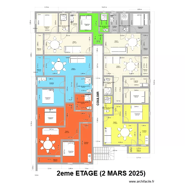 2EME ETAGE 2 MARS 2025. Plan de 