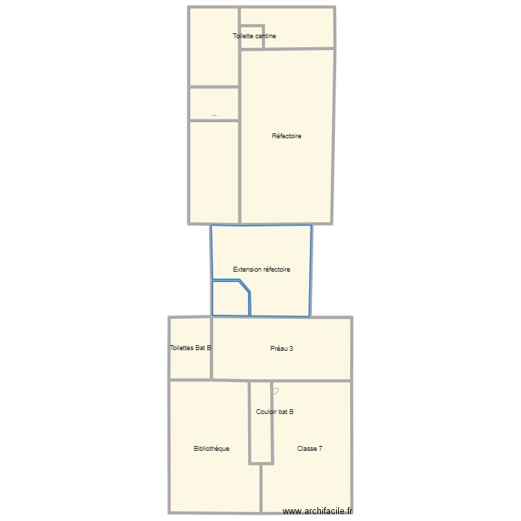 école. Plan de 0 pièce et 0 m2