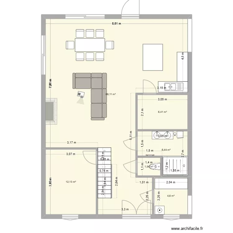 Moulin_test2. Plan de 6 Pièces et 99 m² Moulin_test2. Plan de 6 Pièces et 99 m²