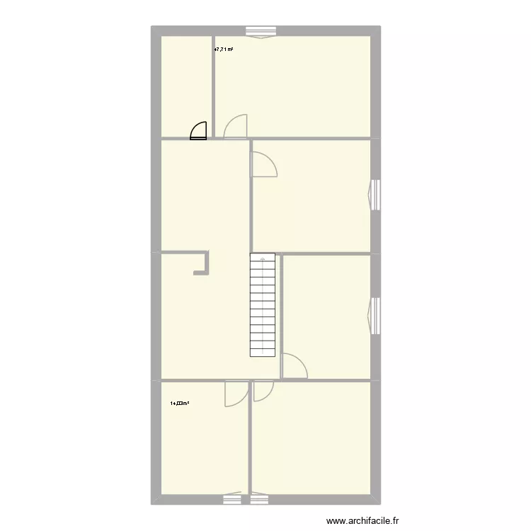 etage ribecourt. Plan de 5  et 97 m²