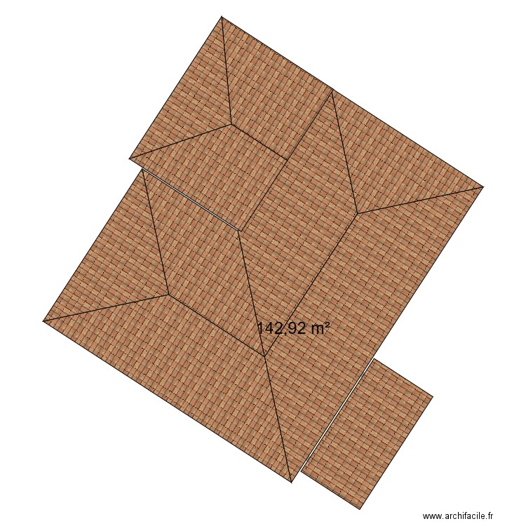 Louisfert. Plan de 1 pièce et 143 m2