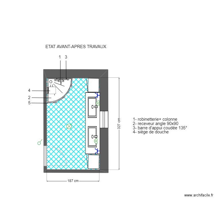 ADAPT MARTINEZ. Plan de 1 pièce et 6 m2