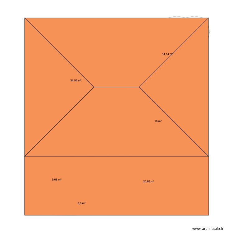 maison. Plan de 6 pièces et 96 m2