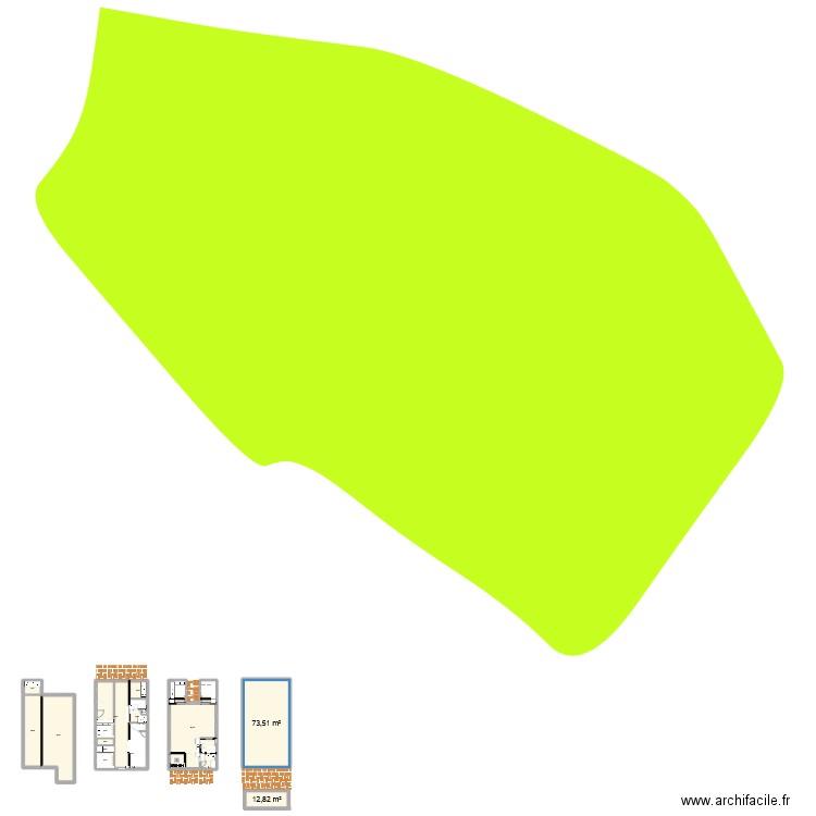CONTENER 2. Plan de 14 pièces et 288 m2