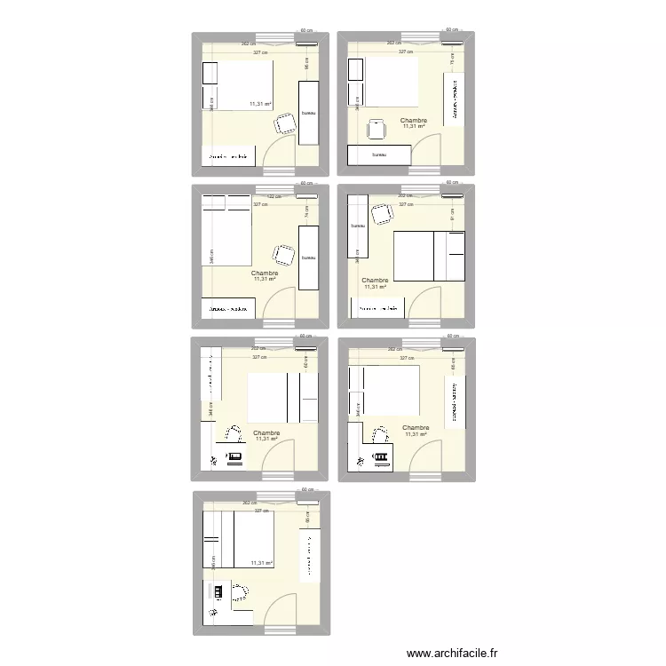 chambre alb. Plan de 