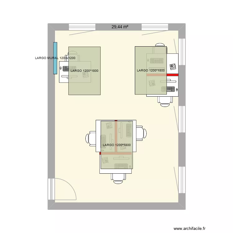BUREAU 109 - DSDEN. Plan de 