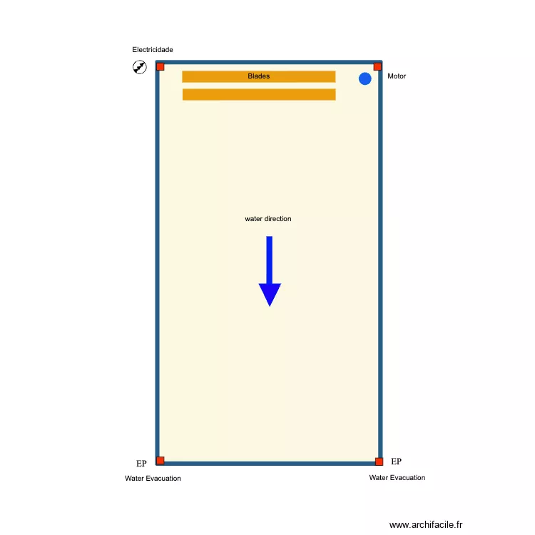 Plan. Plan de 1 Pièce et 25 m²