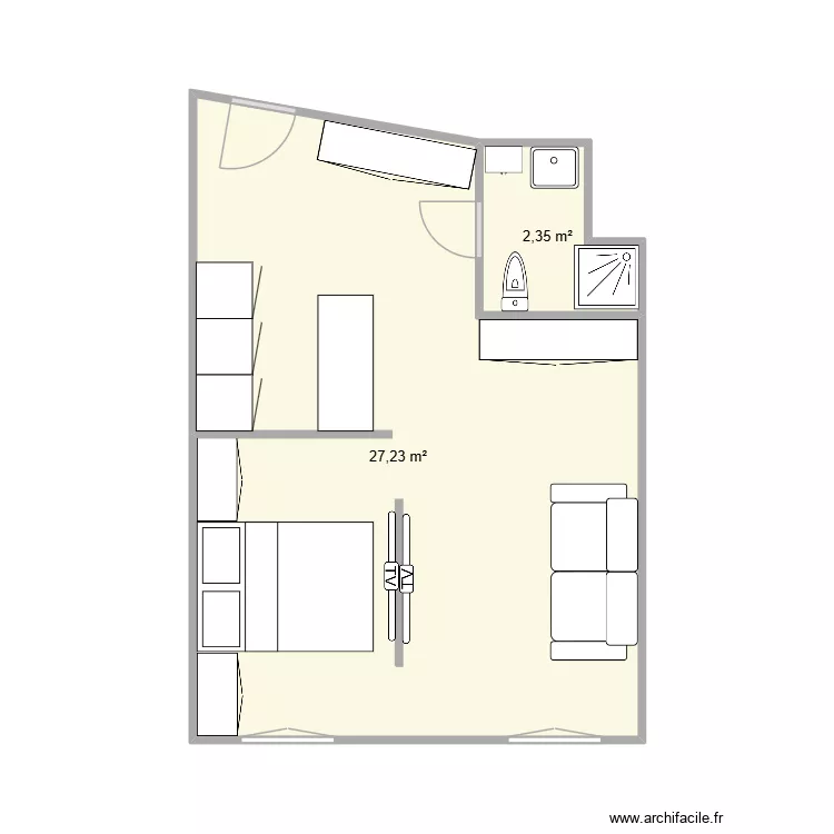 barla propo 3. Plan de 2  et 30 m²
