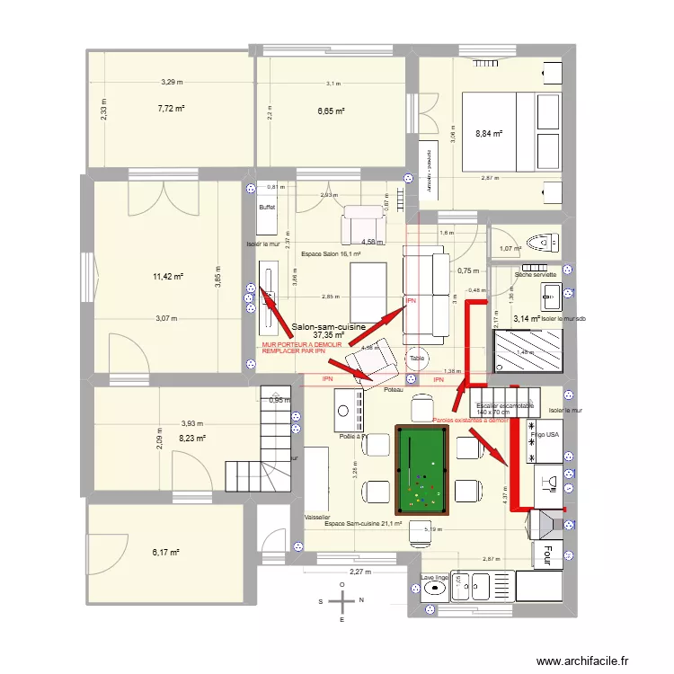 Garluche et Landaise. Plan de 