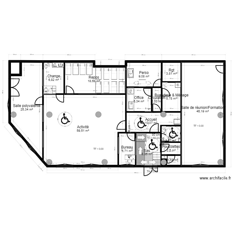 Fontenay Projet JORDAN ARMEL 021223. Plan de 18 pièces et 217 m2